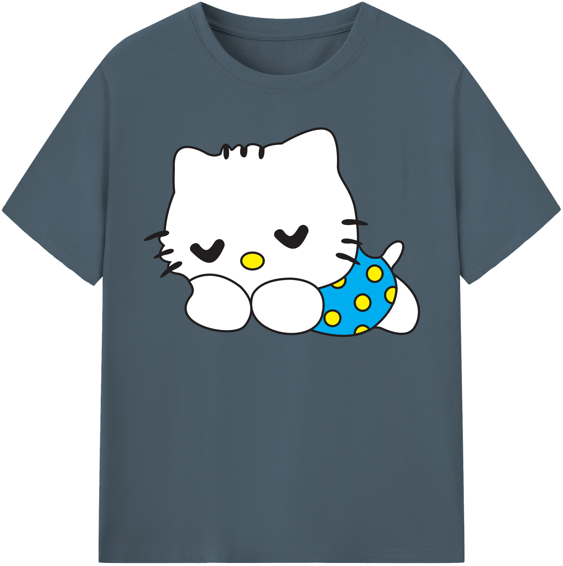 （画像用） Hello Kitty ハローキティ 綿100％半袖Tシャツ（フロントプリント）